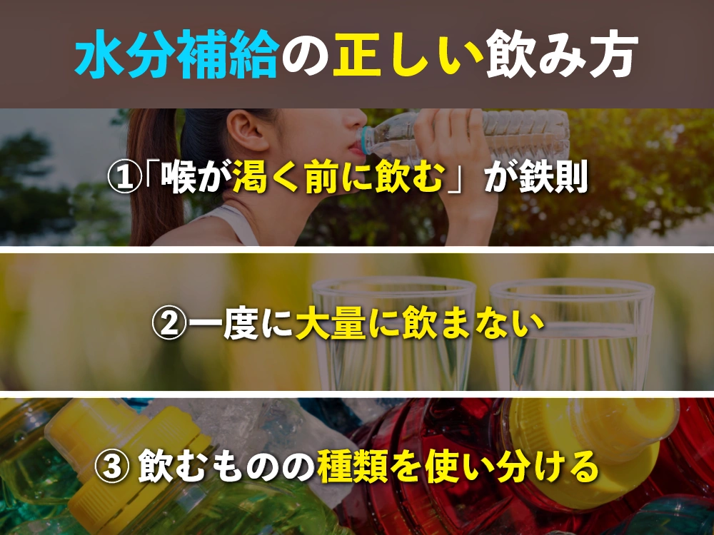 「水分補給の正しい飲み方」の画像